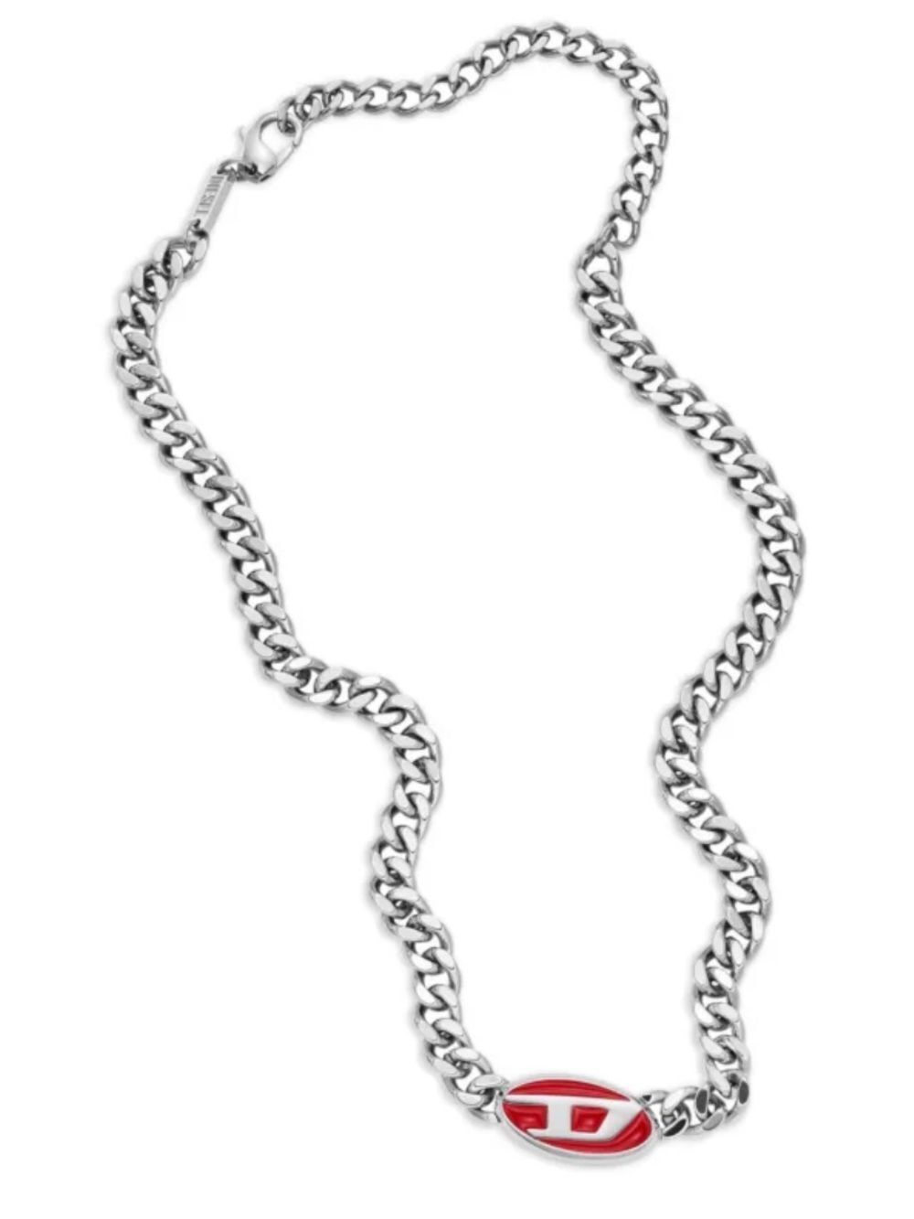 Diesel Logo Plaque Necklace